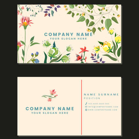 business name card illustration designのイラスト素材