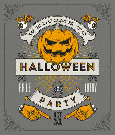 Happy Halloween Party Illustration Ideasのイラスト素材