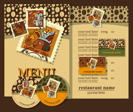 Vintage Reastaurant Menu Design Ideasのイラスト素材