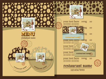 Vintage Reastaurant Menu Design Ideasのイラスト素材