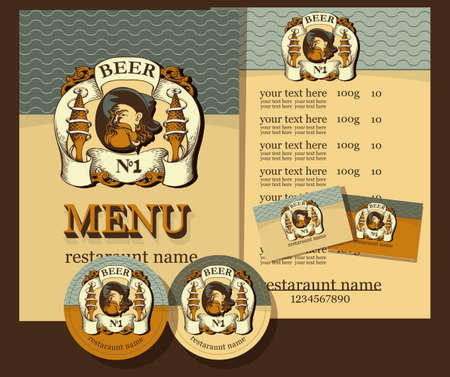 Vintage Reastaurant Menu Design Ideasのイラスト素材