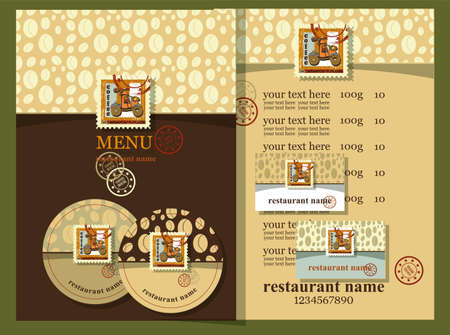 Vintage Reastaurant Menu Design Ideasのイラスト素材
