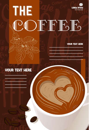 Coffee Menu Cafe Design Ideasのイラスト素材