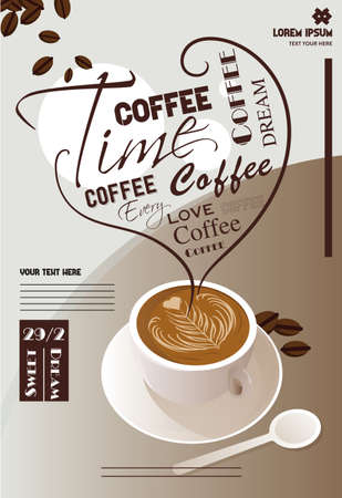 Coffee Menu Cafe Design Ideasのイラスト素材