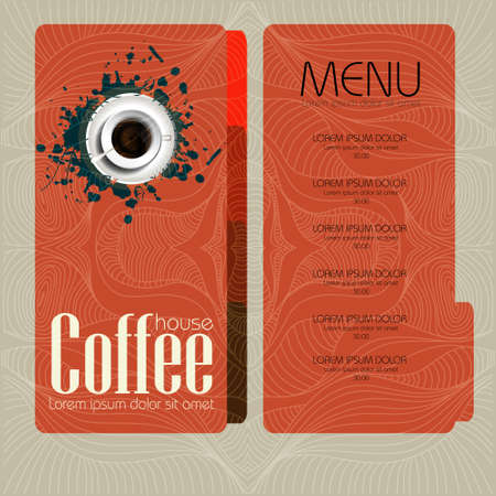 Coffee Menu Cafe Design Ideasのイラスト素材