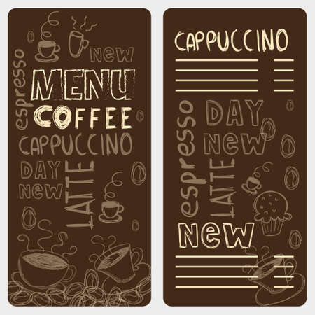 Coffee Menu Cafe Design Ideasのイラスト素材