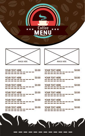 Coffee Menu Cafe Design Ideasのイラスト素材