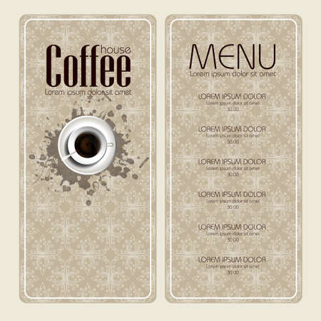 Coffee Menu Cafe Design Ideasのイラスト素材