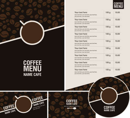 Coffee Menu Cafe Design Ideasのイラスト素材
