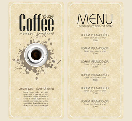Coffee Menu Cafe Design Ideasのイラスト素材