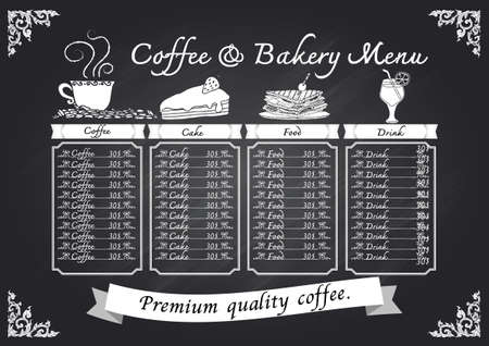 Coffee Menu Cafe Design Ideasのイラスト素材
