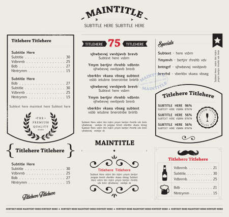 Restaurant Menu Food Design Ideasのイラスト素材