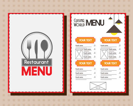 Restaurant Menu Food Design Ideasのイラスト素材