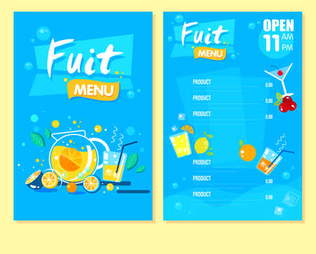 Drinking Beverage Menu Design Ideasのイラスト素材