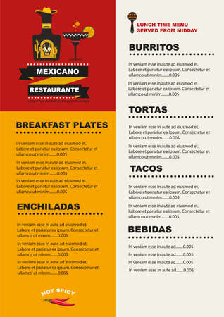 Mexican Menu Food Design Ideasのイラスト素材
