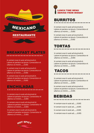 Mexican Menu Food Design Ideasのイラスト素材