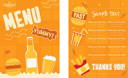 Drinking Beverage Menu Design Ideasのイラスト素材