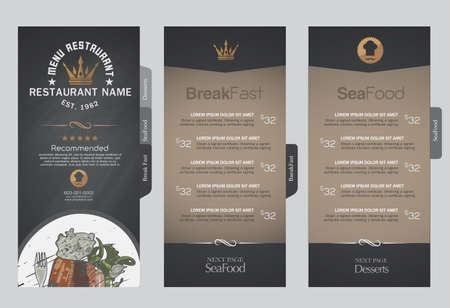 Restaurant Menu Food Design Ideasのイラスト素材