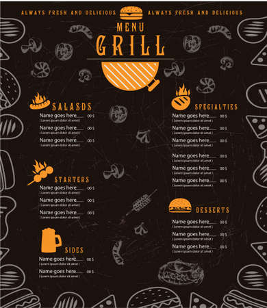 Restaurant Menu Food Design Ideasのイラスト素材