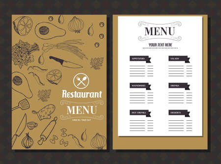 Restaurant Menu Food Design Ideasのイラスト素材