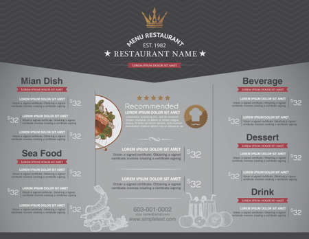 Restaurant Menu Food Design Ideasのイラスト素材