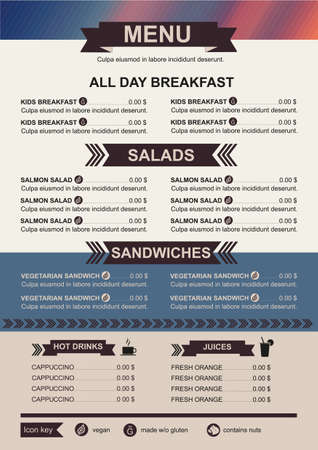 Restaurant Menu Food Design Ideasのイラスト素材