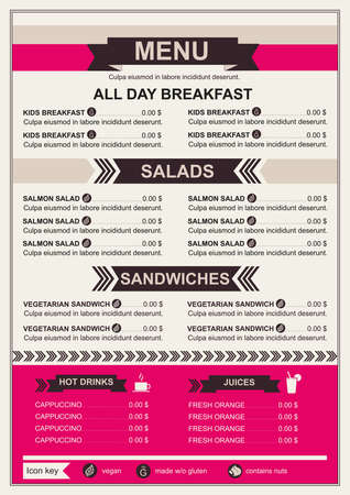 Restaurant Menu Food Design Ideasのイラスト素材