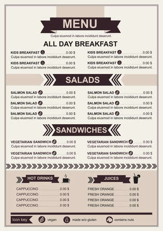 Restaurant Menu Food Design Ideasのイラスト素材
