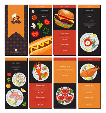 Fast Food Pizza Menu Design Ideasのイラスト素材