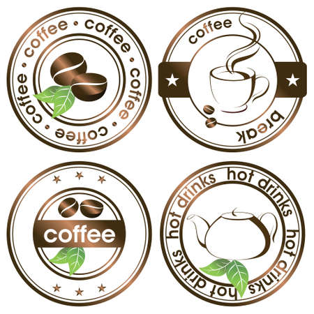 Coffee Cafe Theme Element Vector Illustrationのイラスト素材