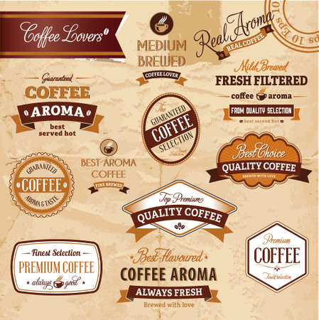 Coffee Cafe Theme Element Vector Illustrationのイラスト素材