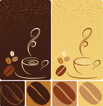 Coffee Cafe Theme Element Vector Illustrationのイラスト素材