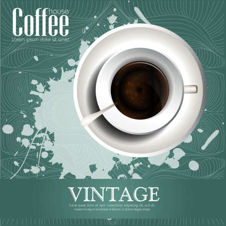 Coffee Cafe Theme Element Vector Illustrationのイラスト素材