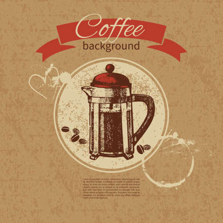 Coffee Cafe Theme Element Vector Illustrationのイラスト素材