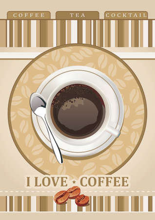 Coffee Cafe Theme Element Vector Illustrationのイラスト素材