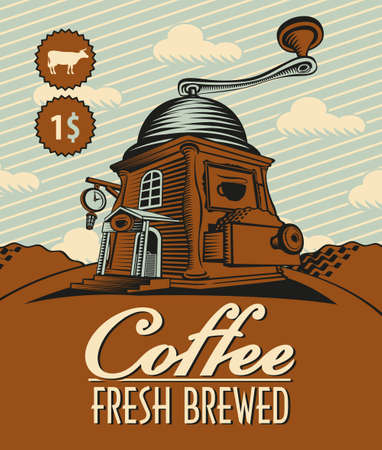 Coffee Cafe Theme Element Vector Illustrationのイラスト素材