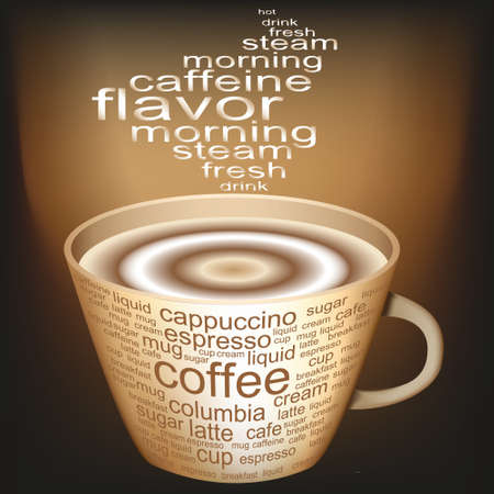 Coffee Cafe Theme Element Vector Illustrationのイラスト素材
