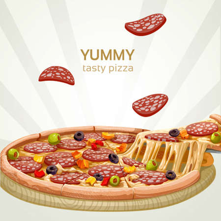 Pizza Food Graphic Design Illustrationのイラスト素材
