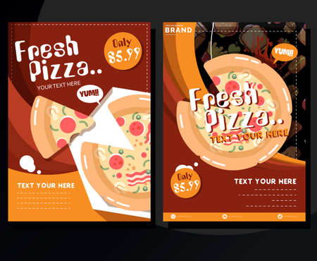 Pizza Food Graphic Design Illustrationのイラスト素材
