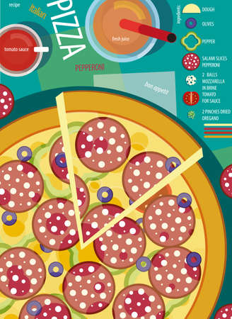 Pizza Food Graphic Design Illustrationのイラスト素材