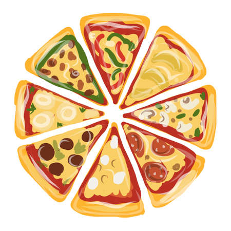 Pizza Food Graphic Design Illustrationのイラスト素材