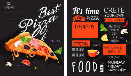 Pizza Food Graphic Design Illustrationのイラスト素材