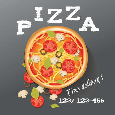Pizza Food Graphic Design Illustrationのイラスト素材