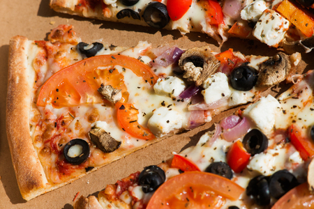 vegetable pizzaの写真素材