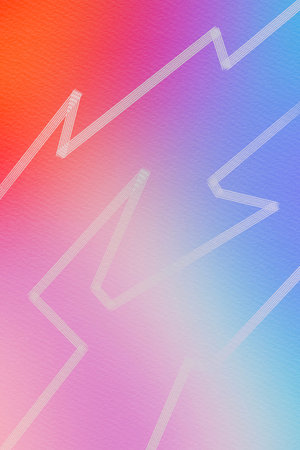 Vibrant gradient background in warm-to-cool tones with abstract geometric line accents. Modern and...