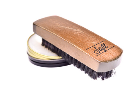 Brush on White Wax on White Isolate Backgroundの写真素材