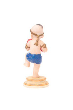 Thai Boxing Doll on White Isolate Backgroundの写真素材