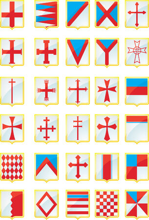 Heraldic Shield Crossのイラスト素材