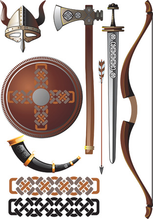 Viking icon setのイラスト素材