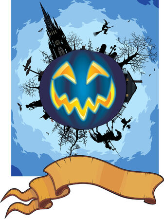 grim halloween cardのイラスト素材